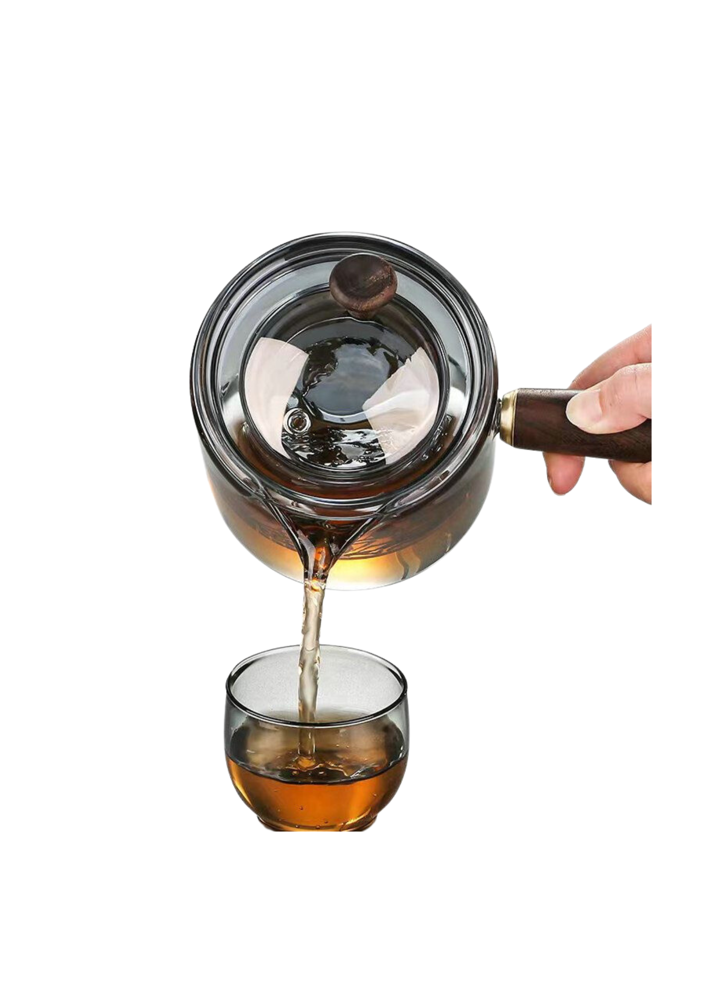 Glass Tea Pot with Wooden Handle