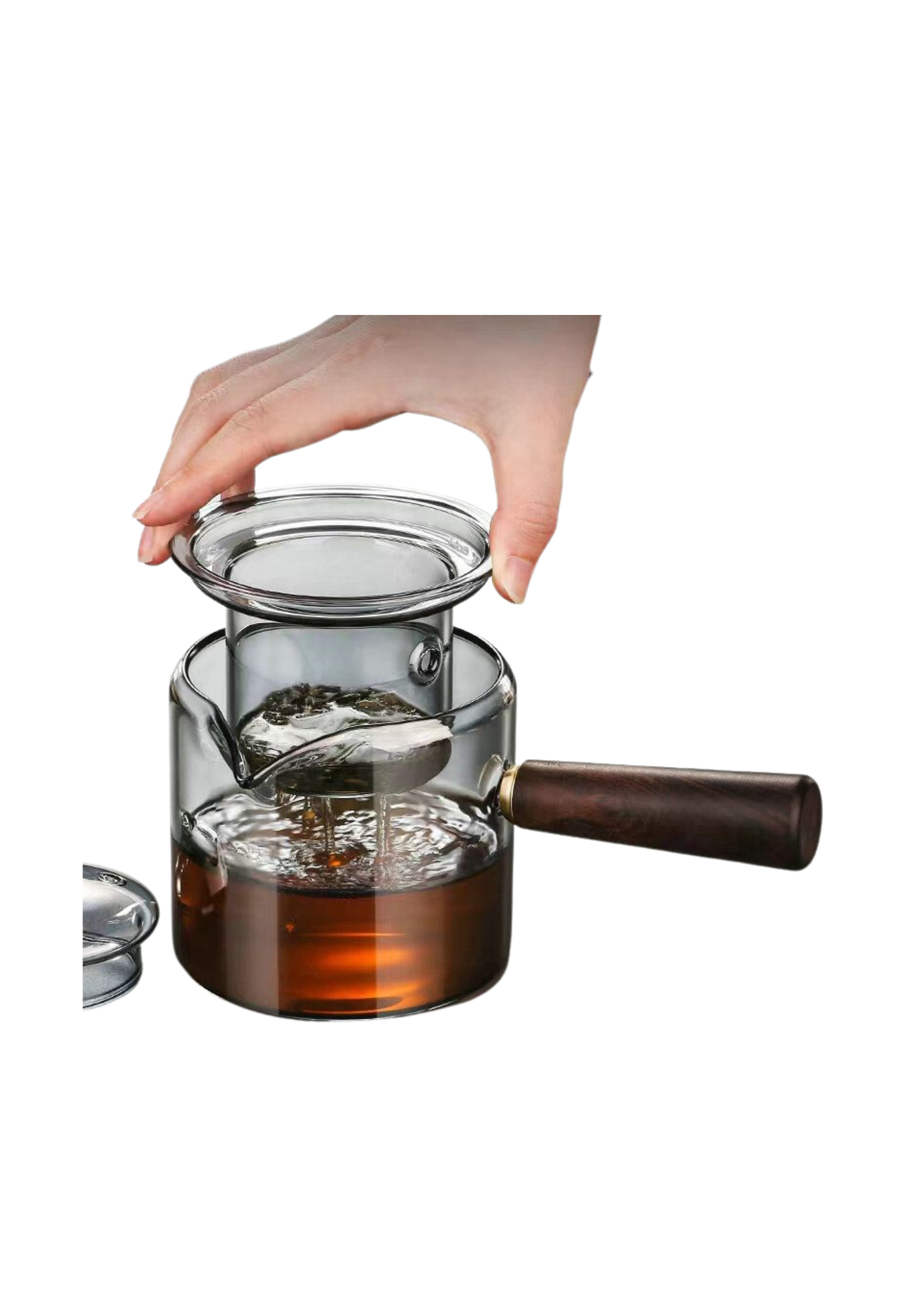 Glass Tea Pot with Wooden Handle