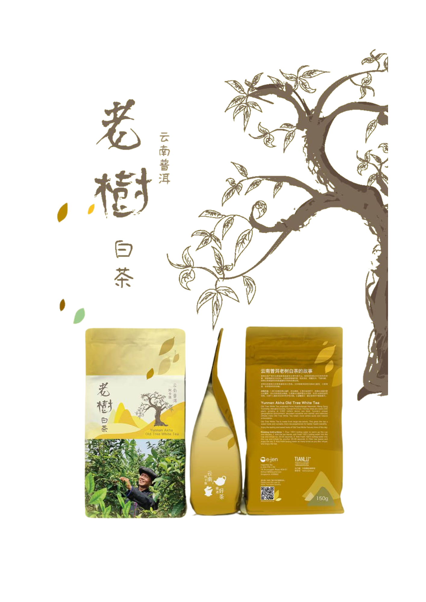 Yunnan Akha Pu'Er White Tea (Old Tree) - 150g